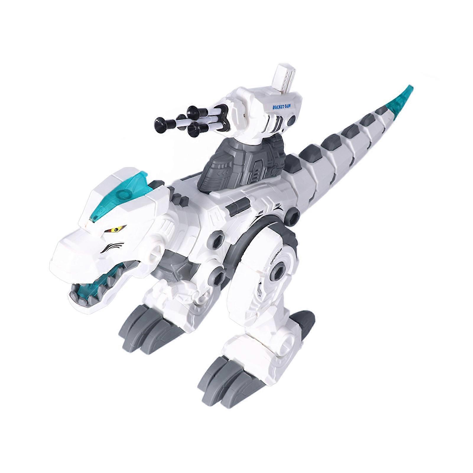 Electric Mechanical Dinosaur Model Toy DIY Assembled Spray with Light Music Gift for Boys KidsElectric Dinosaur Model
