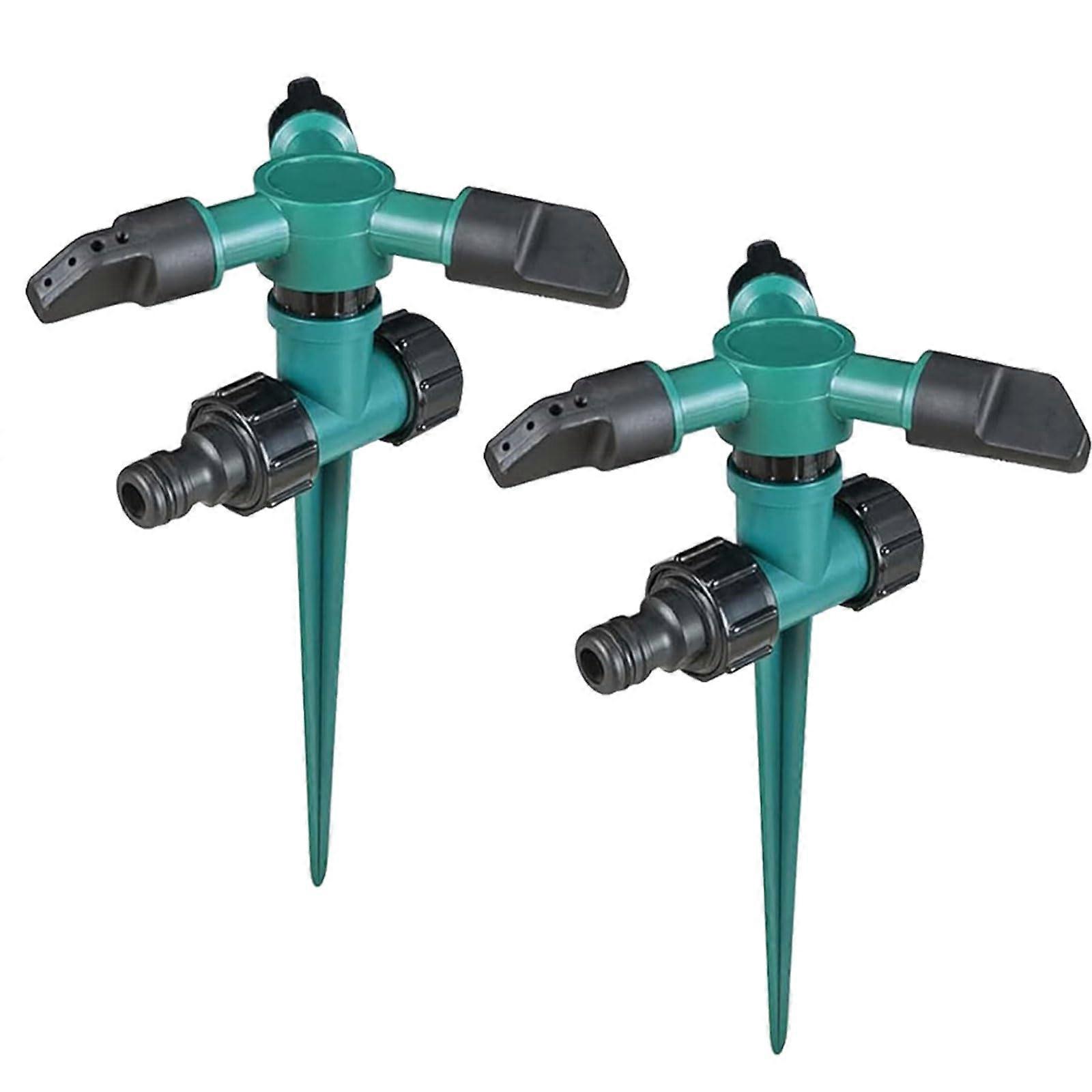 Pack of 2 Multifunctional Garden Sprinklers, 360° Rotatable, Automatic Watering