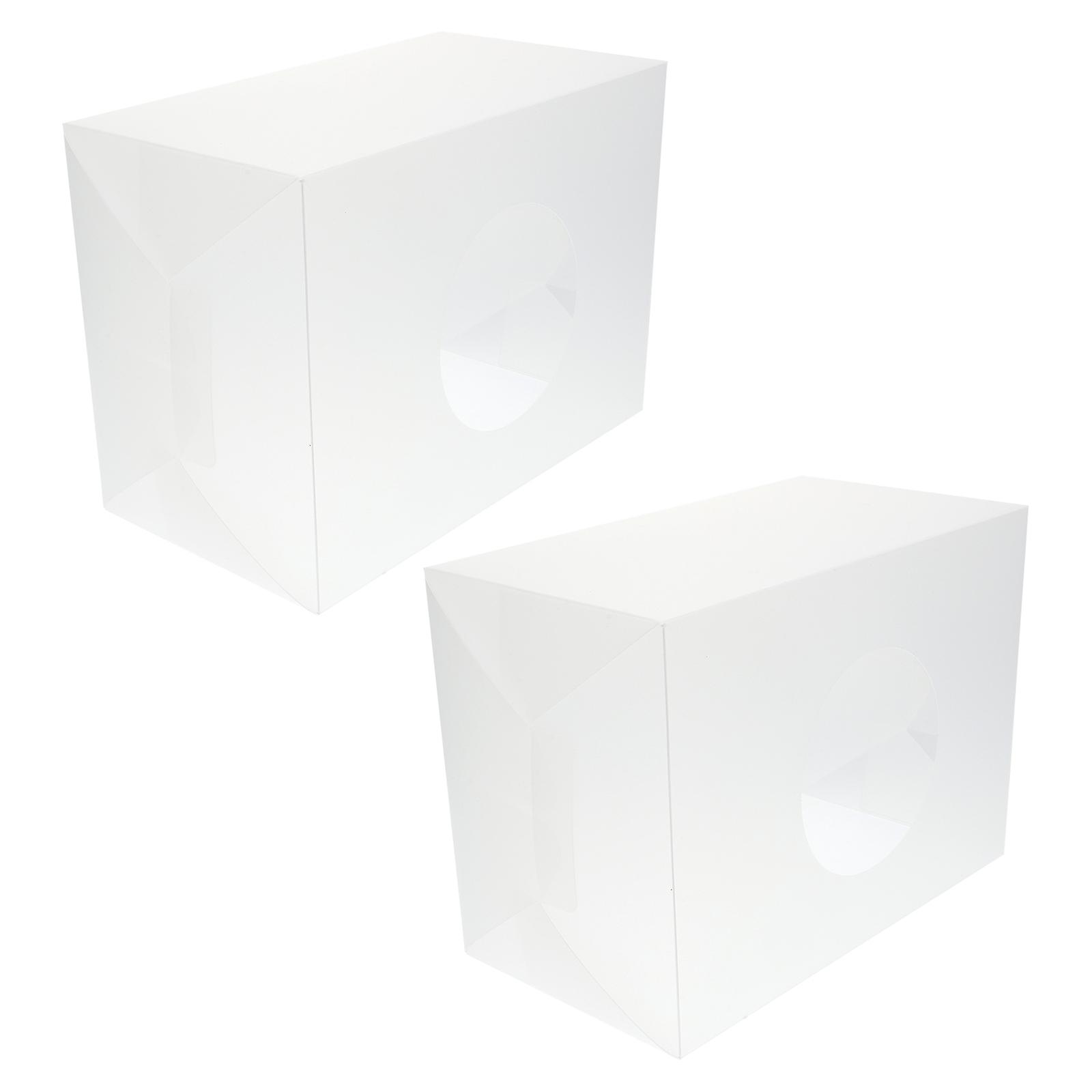 2pcs Transparent Detachable Box Storage Bin Boxes