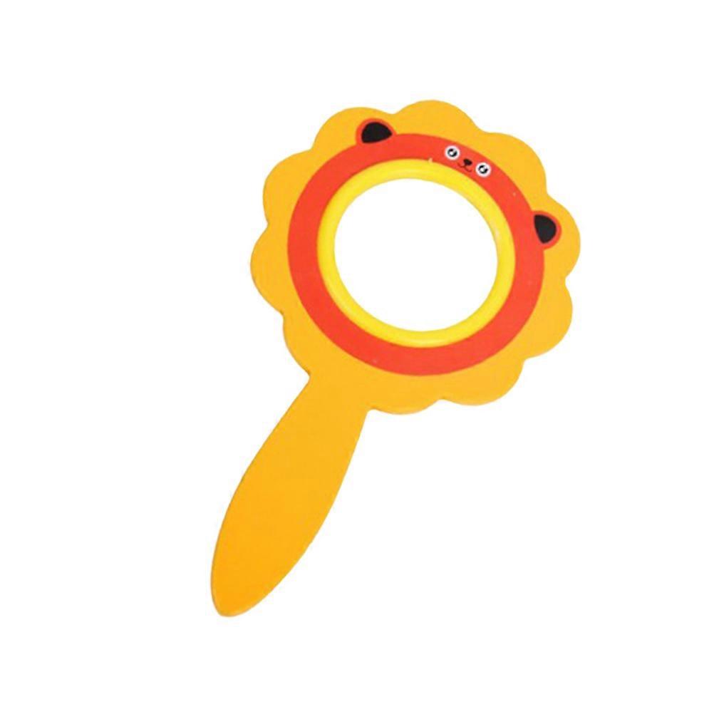 Portable Magnifying Glass For Children Outdoor Exploration Handle Design Orange 1Pack