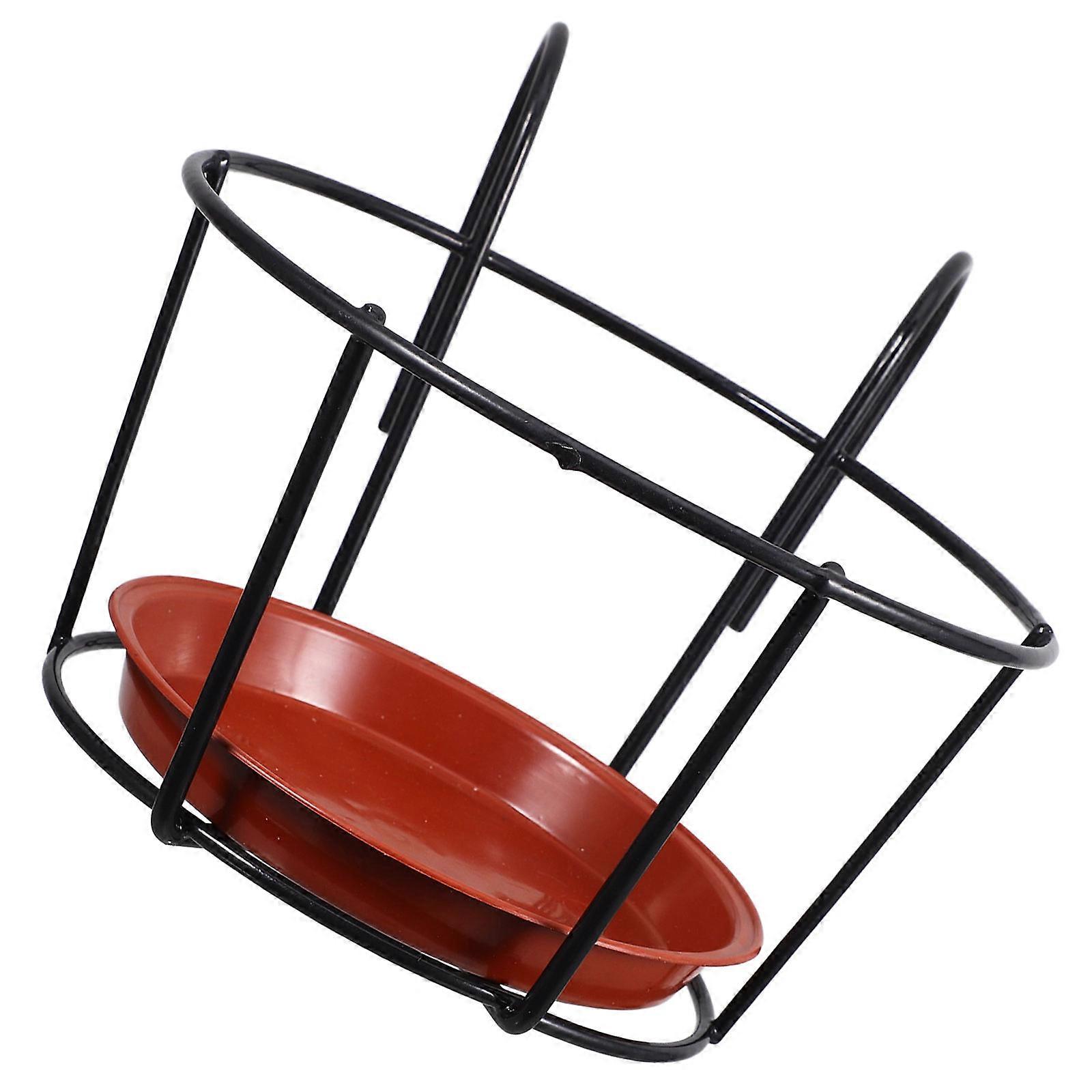 Hanging Flower Pot Holder Rack Balcony Railing Planter Storage Decorative Basket Convenient Design With Tray