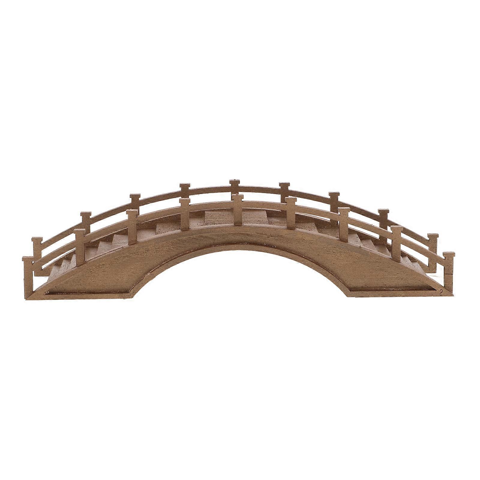 Miniature Wood Arch Bridge Figurine for Bonsai Landscape & Garden Decoration – Stylish Tiny Bridge Model for Home & Outdoor Ornament