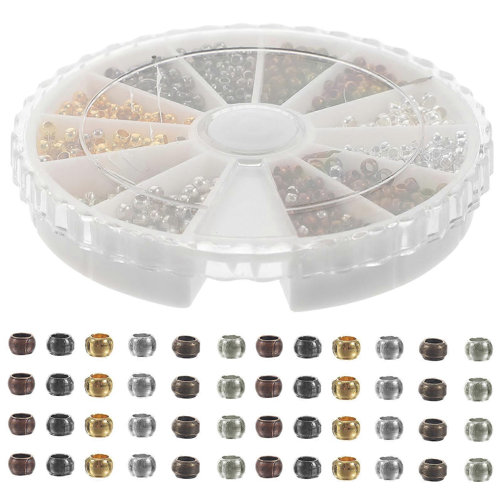 Copper Beads for DIY Jewelry Making Assorted Color Craft Supplies for Necklace Bracelet 1 Box