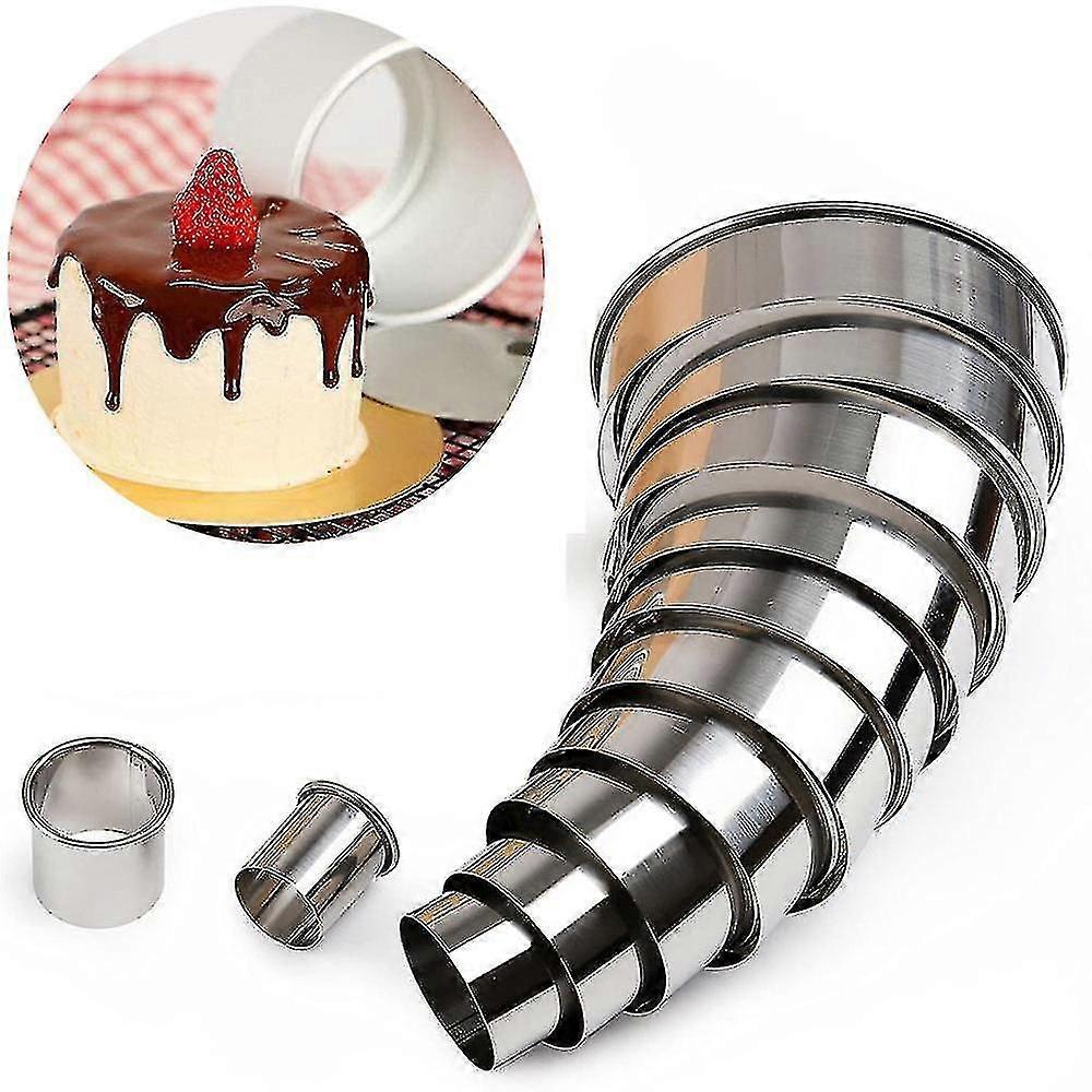 Edelstahl 11pcs Ringe Cookie Cutter Cutter Set Biscuit Cookie