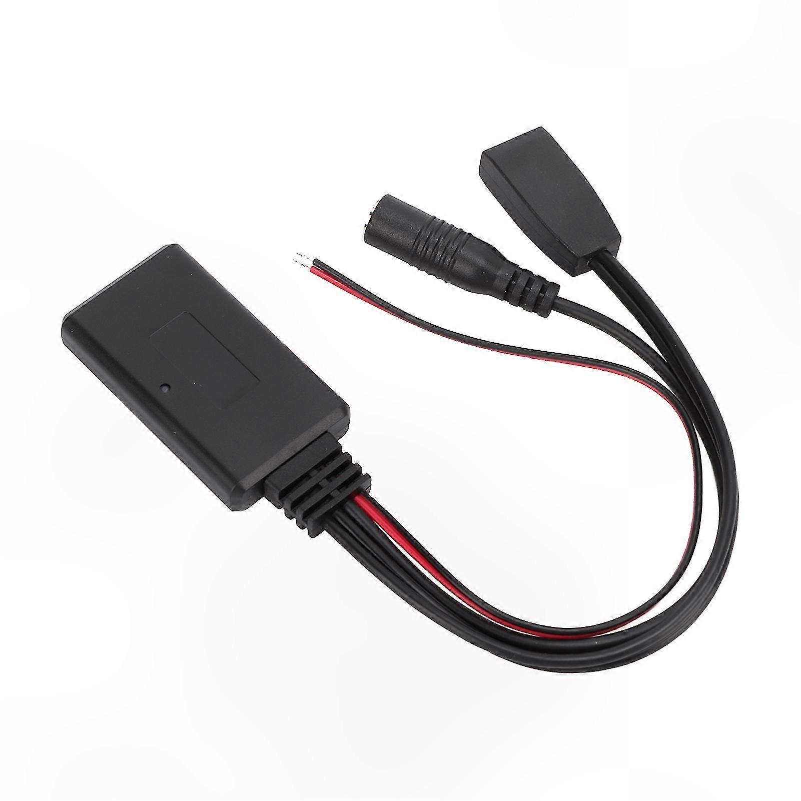 Bluetooth AUX Adapter Cable with Microphone for Hands-Free Calling 10-Pin Connection Compatible with Select Car Models