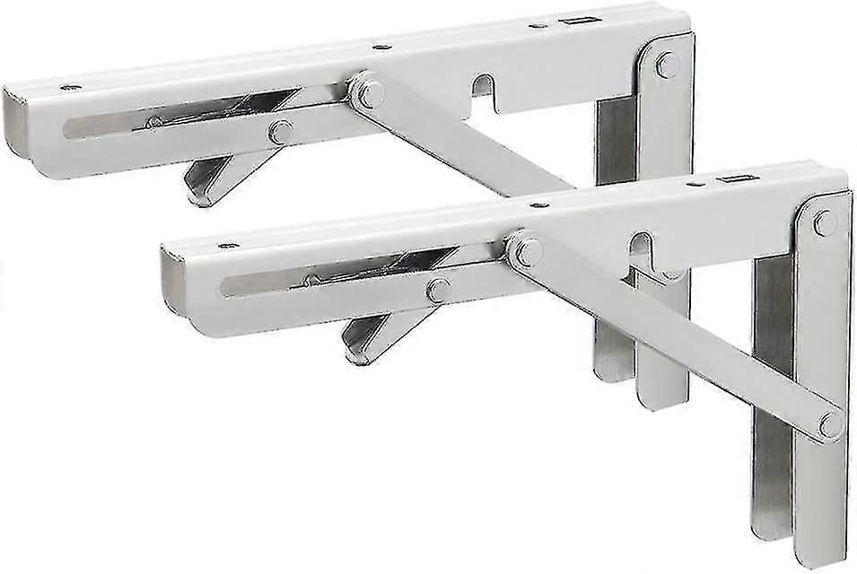 Folding Shelf Bracket Heavy Duty Foldable Shelf Support Wall Mounted 200mm*120mm, Brushed