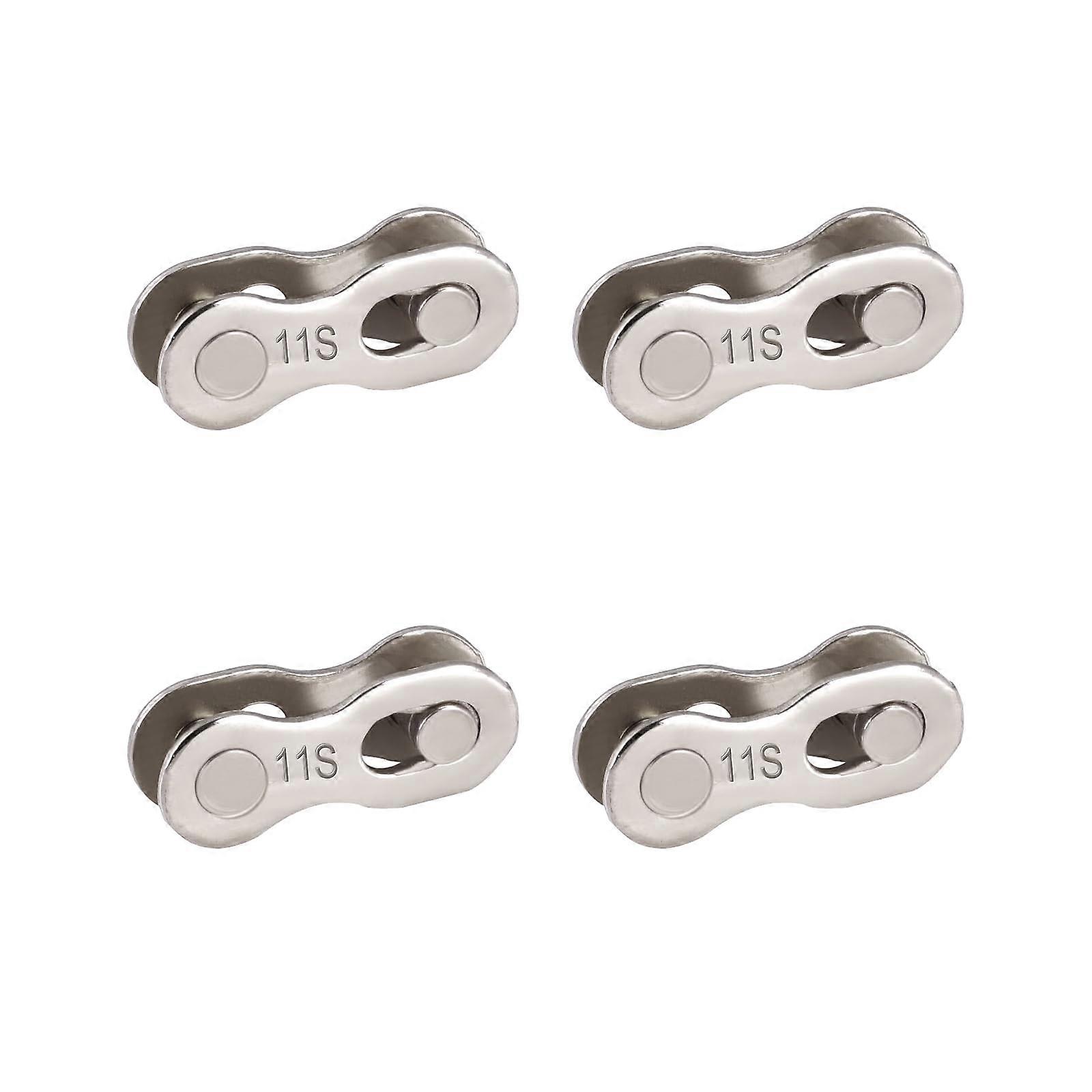 4 Pairs Bike Chain, 11 Speed Chain Quick Link, Reusable Compatible Mountain Bike Chain Connector for Trail Repairs