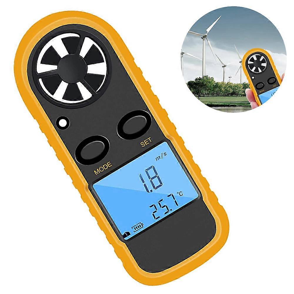 GM816 Digital Anemometer Wind Speed Meter Air Flow Thermometer Portable LCD