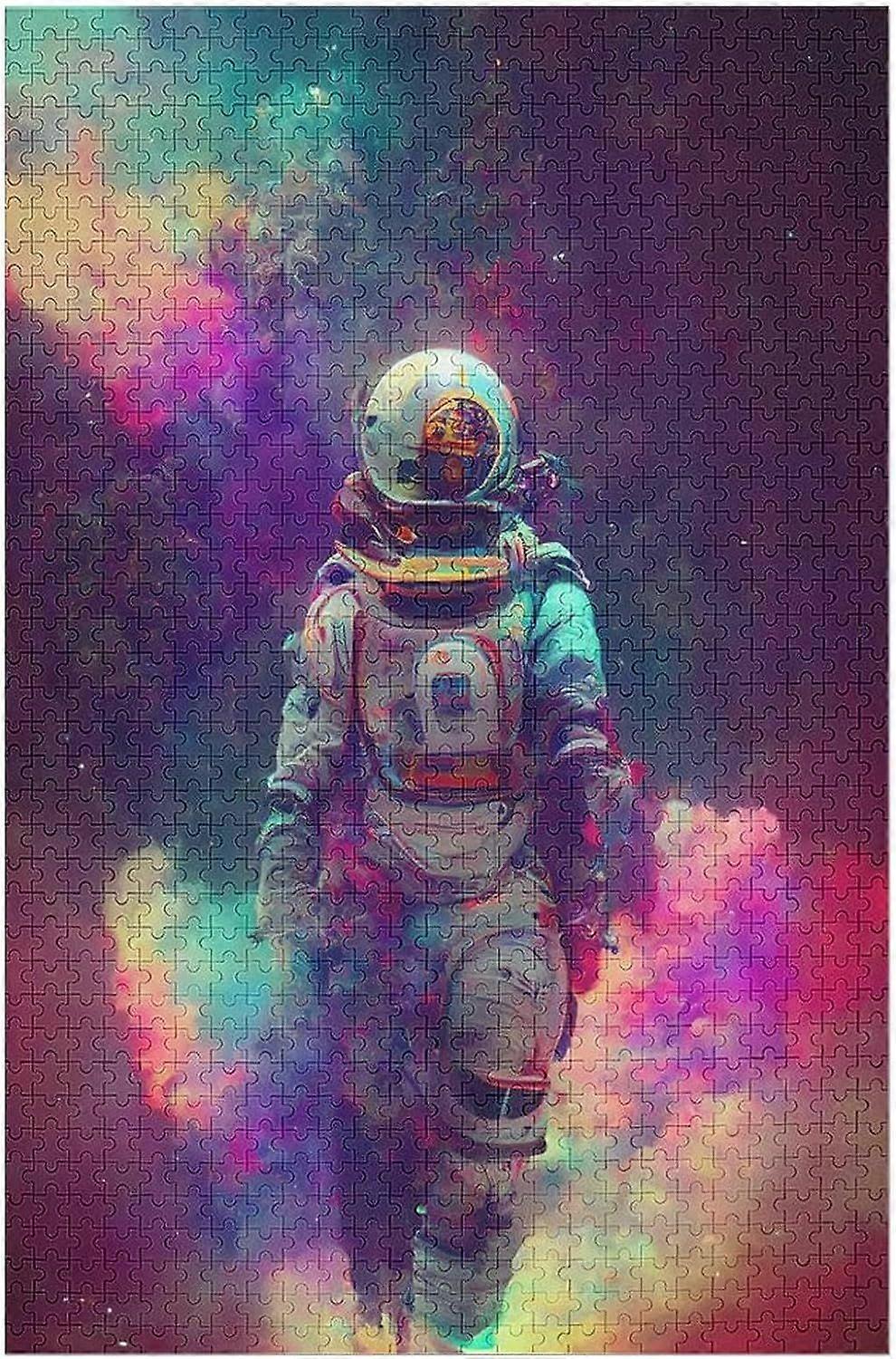 Astronaut Wooden Jigsaw Puzzles 300 Piece Puzzle For Adults. Challenging To Complete But Fun And Humorous Jigsaws