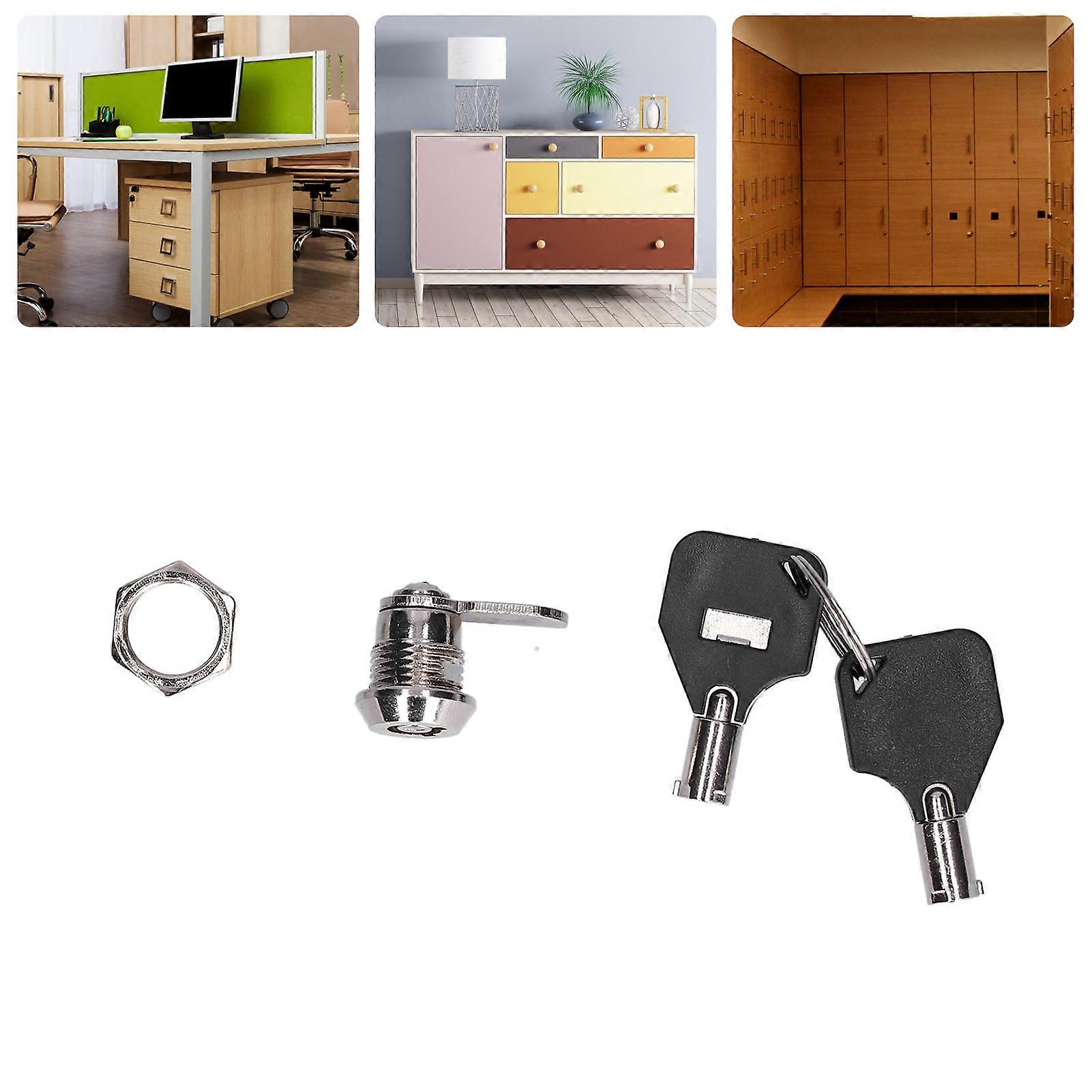 File Cabinet Cam Lock Zinc Alloy Security Lock with Keys 17g