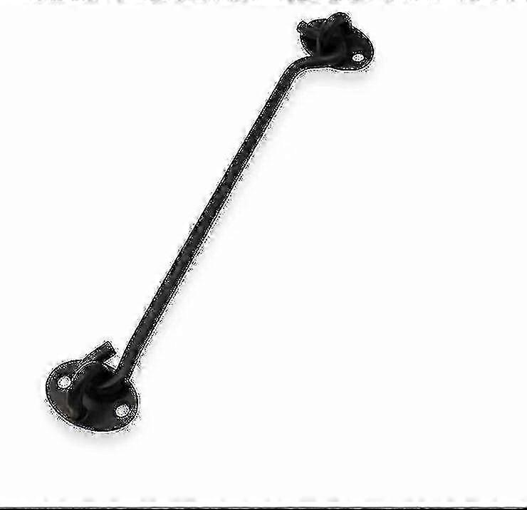 2 Black 75mm Fixing Hooks for Revolving Door Frames & Window Frames - Secure Mounting Hardware