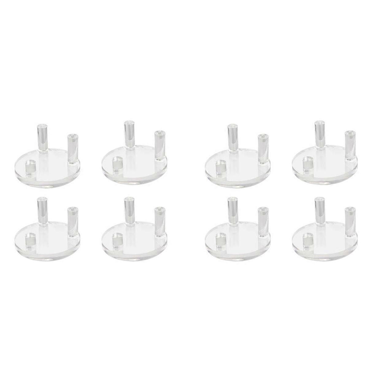 4 Packs Rock Display Stand, Three-Peg Square Acrylic Display Stands for Rocks, Minerals Slab, Crysta