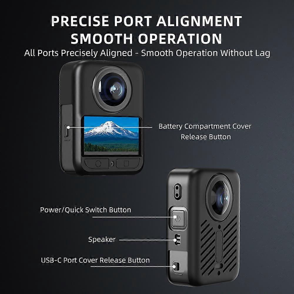 Silicone Protective Case for Panoramic Camera & Lens Dust Cover for DJI OSMO 360