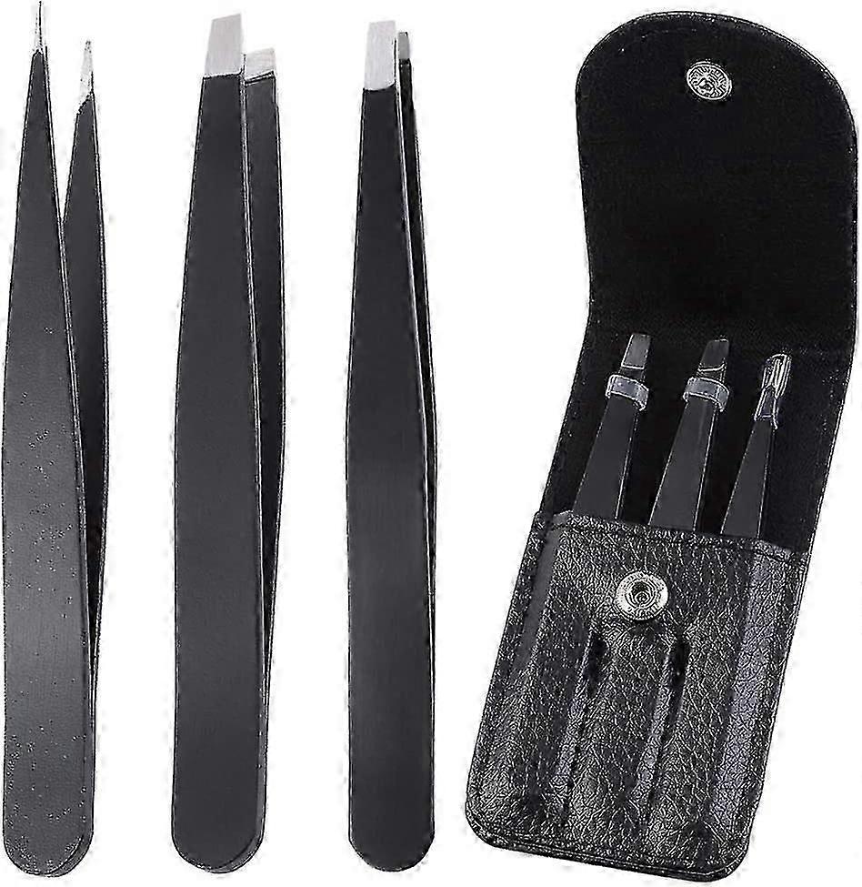 3 pinzas de precisión profesionales de acero inoxidable