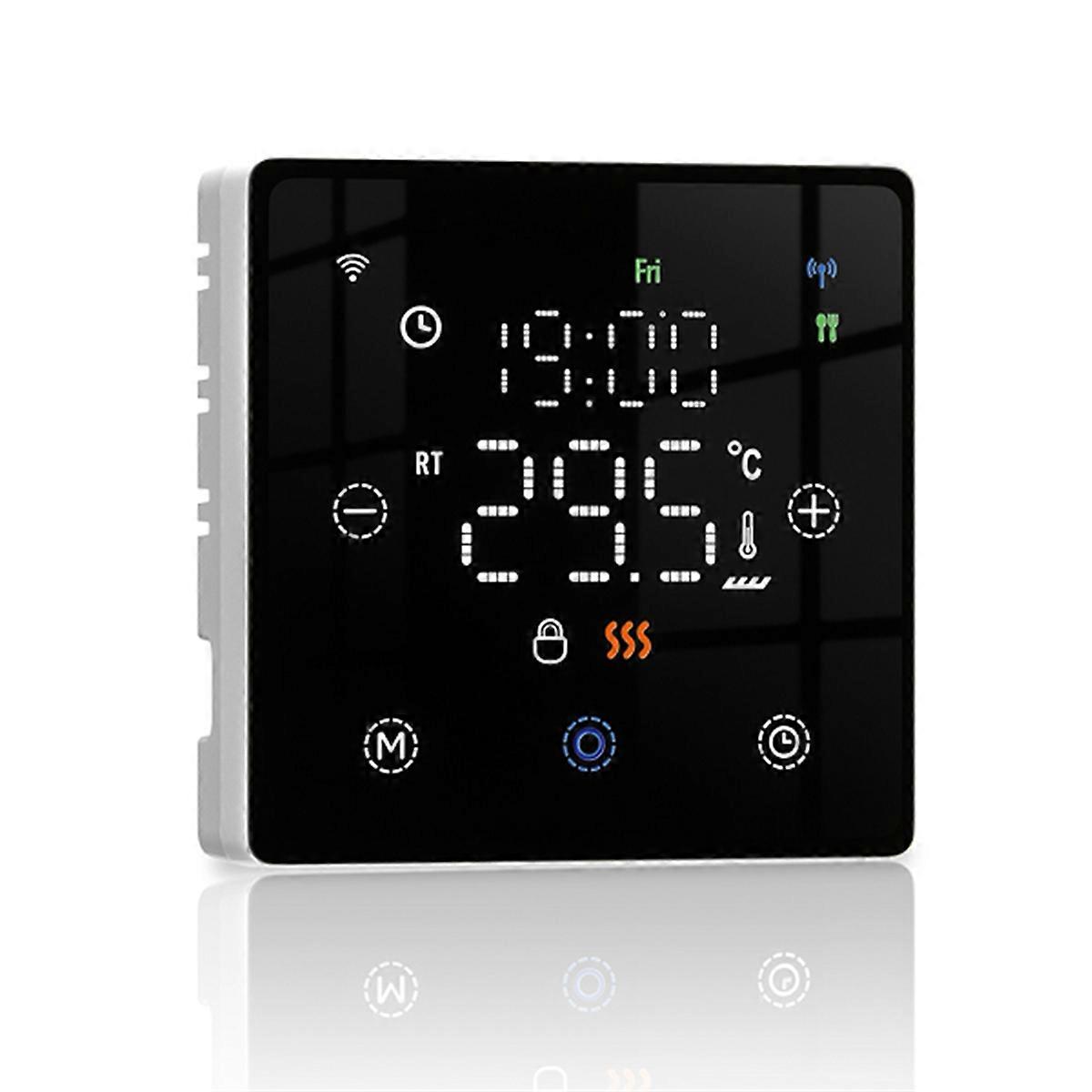 Tuya Zigbee Smart Home Floor Heating Smart Switch Temperature Control Switch for Electric Floor Heating Gas Boiler Black