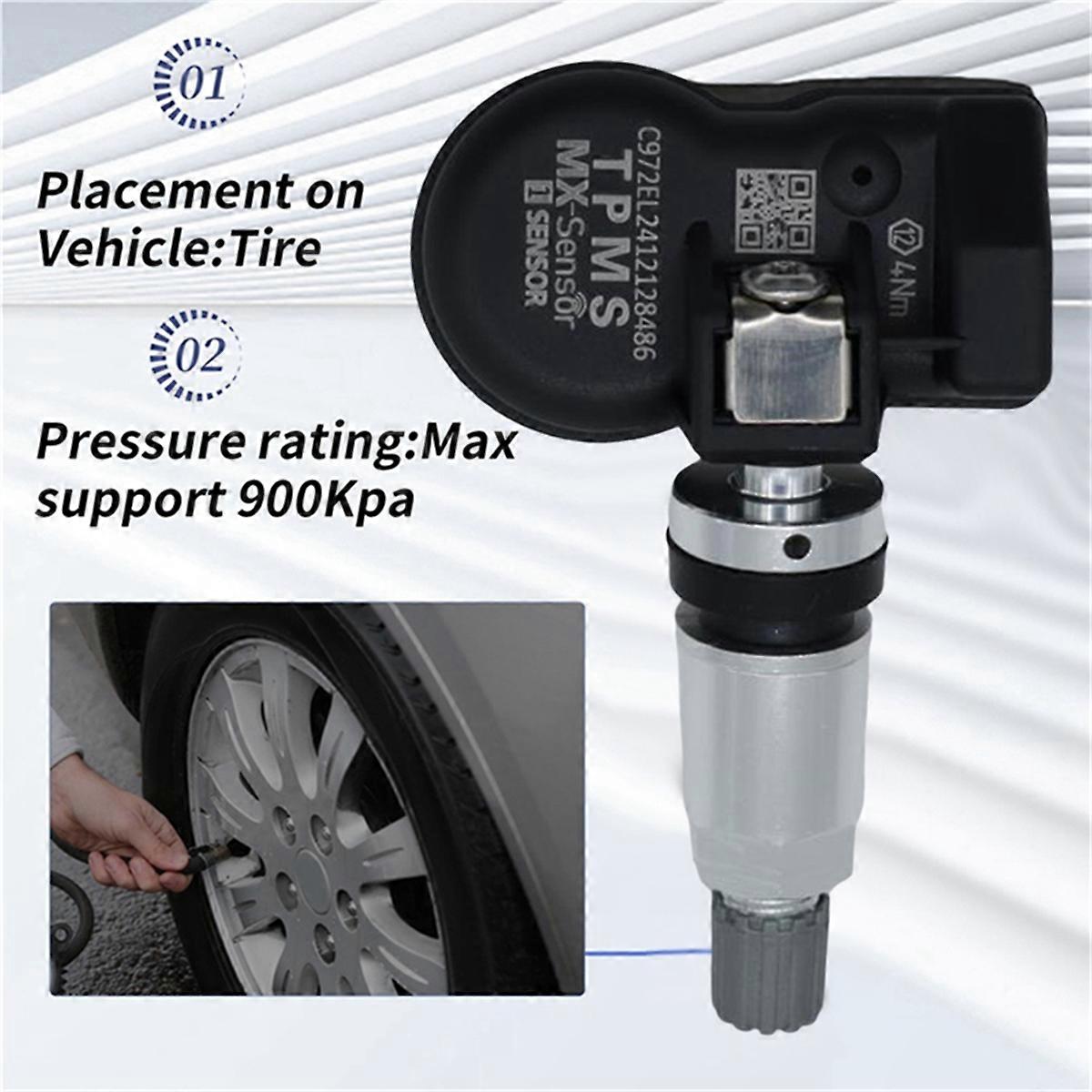 4pcs Programmable MX Sensor 315MHZ+433MHz 2 in 1 TPMS Sensor for Tool TS408 TS508 ITS600 TPMS Tire Pressure Sensor