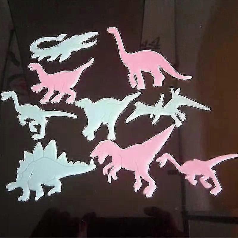 White Pink Fluorescent Dinosaurs Stickers Baby Toy Luminous Glow In The Dark