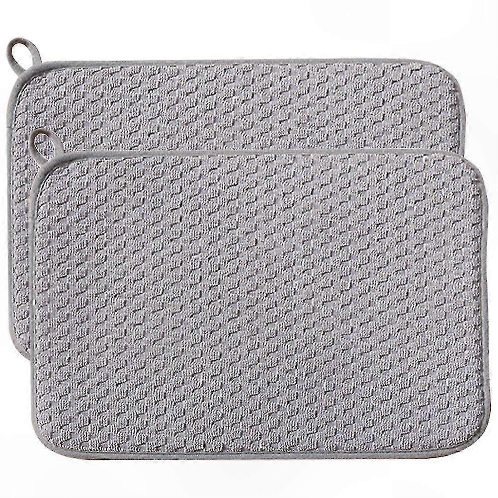 Microfiber Dish Drying Mat Set, 2-Pack for Kitchen Tableware