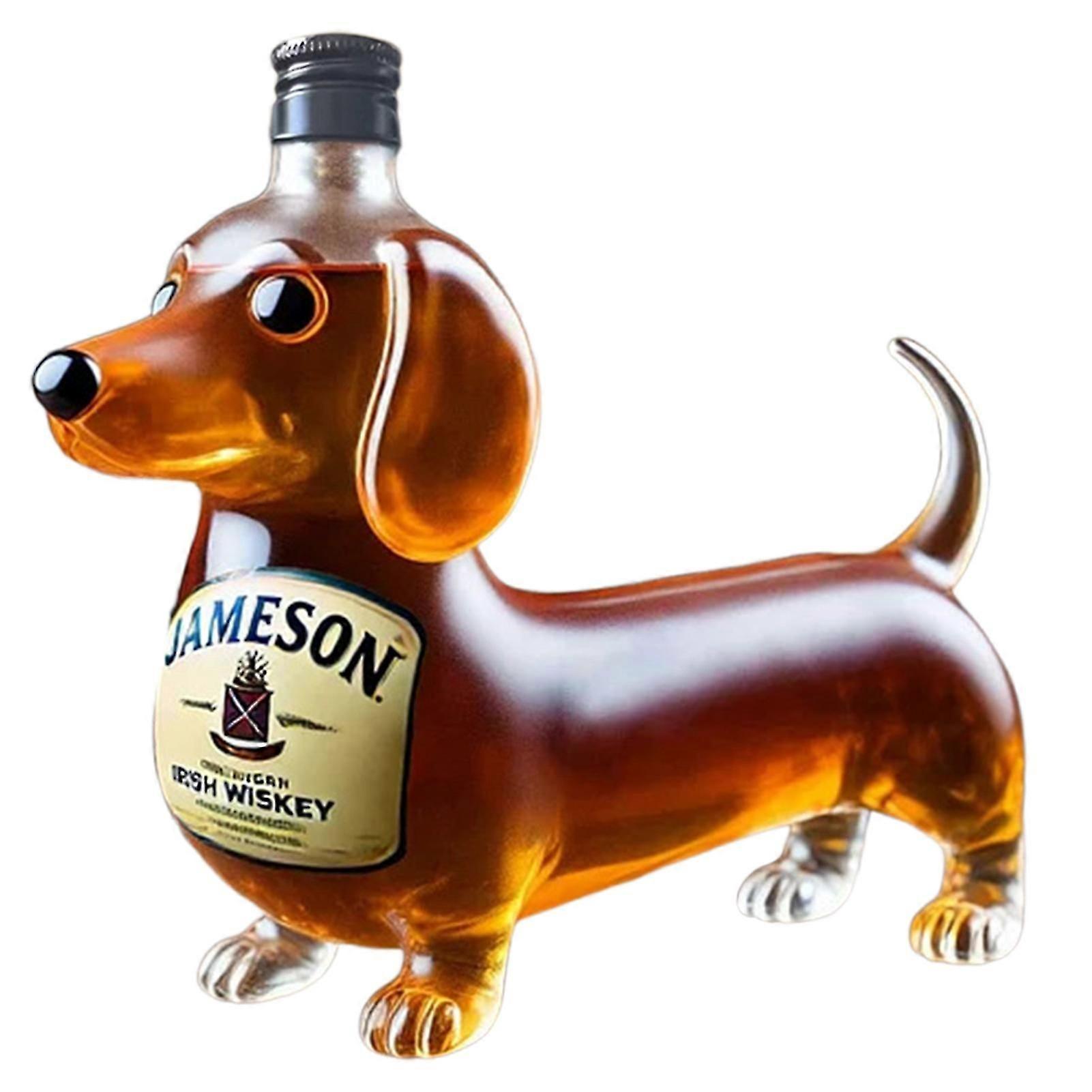 زجاجات ويسكي البلدغ الفرنسية مضحكة ، نباح قبالة زجاجة الويسكي ، هدايا فريدة من نوعها من دورق النبيذ للرجال أبي ، الزوج ، ديكور عشاق بار المنزل