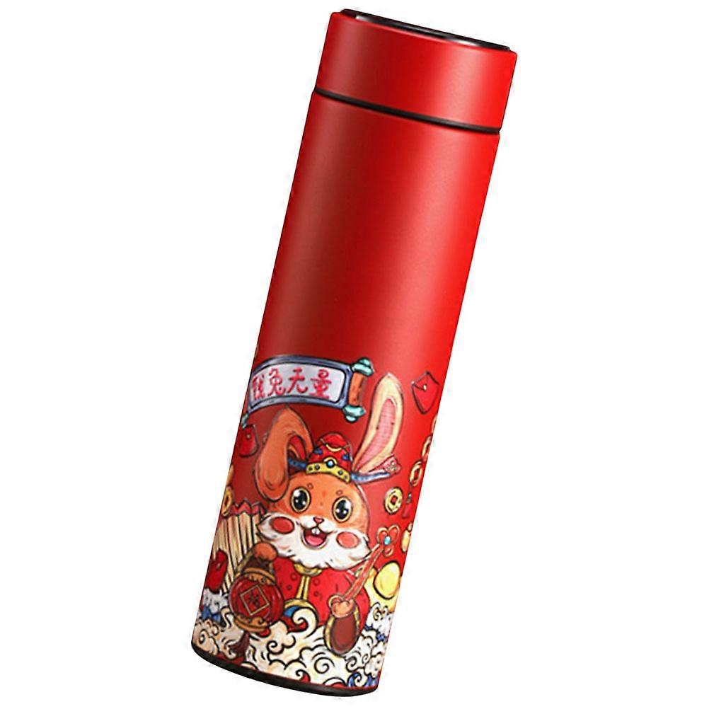Stainless Steel Vacuum Insulated Water Bottle Year Of The Rabbit Outdoor Use With Temperature Display 1Pack