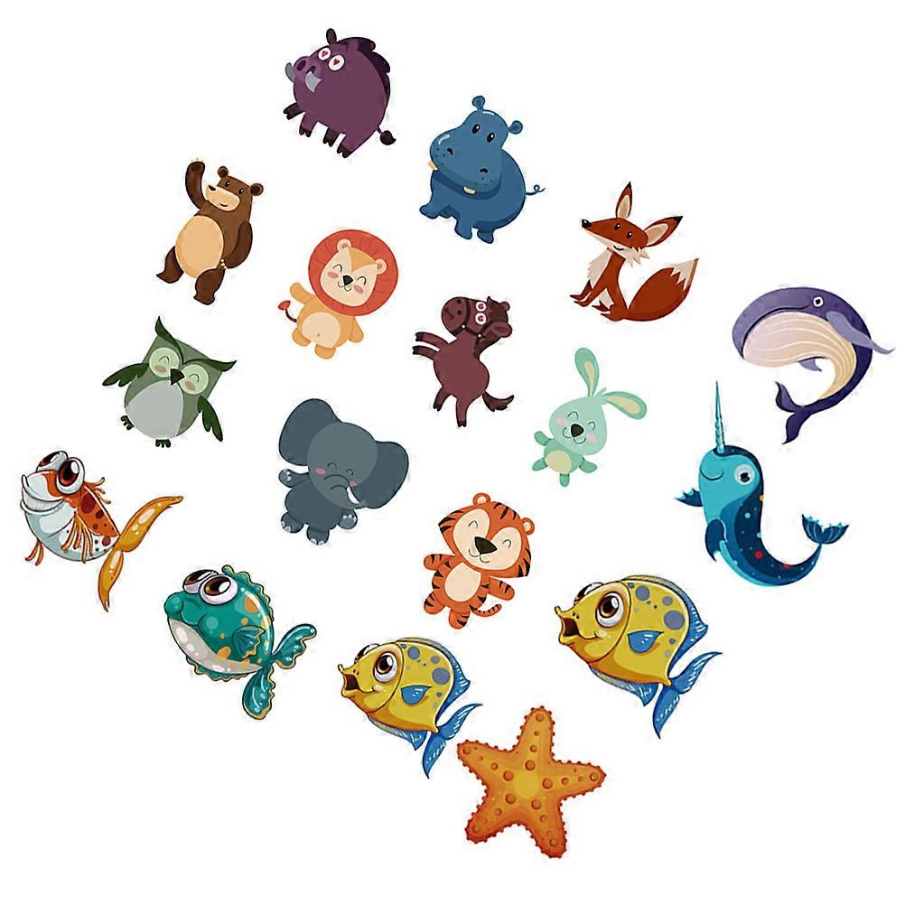 20Set Cartoon Shape Bathtub Stickers Anti-Slip Waterproof For Homeowners Parents 8*8cm Mixed Color PVC Material