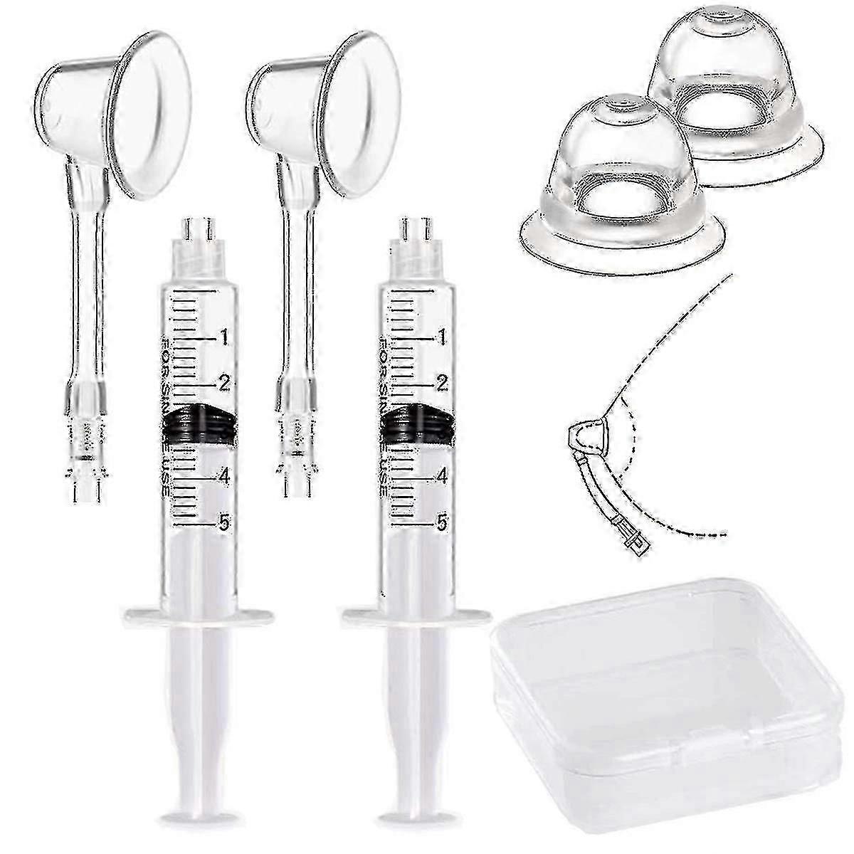 2pcs Nipple Puller,nipple Aspirator Corrector Women Nipple Suckers For Flat Nipples