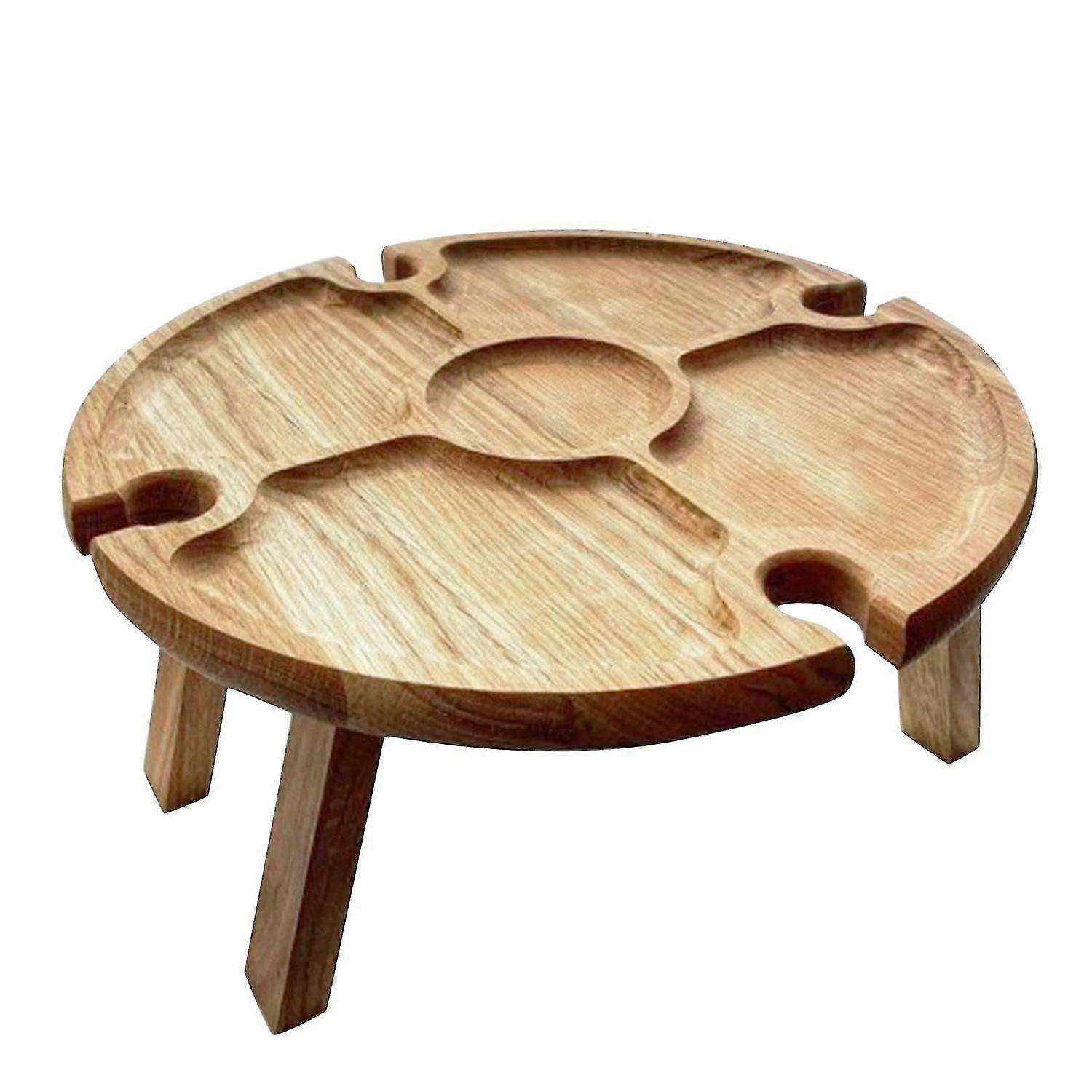 Folding Wine Table for Picnic - Wood