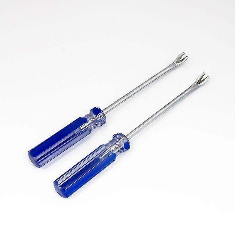 2X Blue Plastic Handle Nail Staple Rivet Stud Lifter Remover Puller Claw