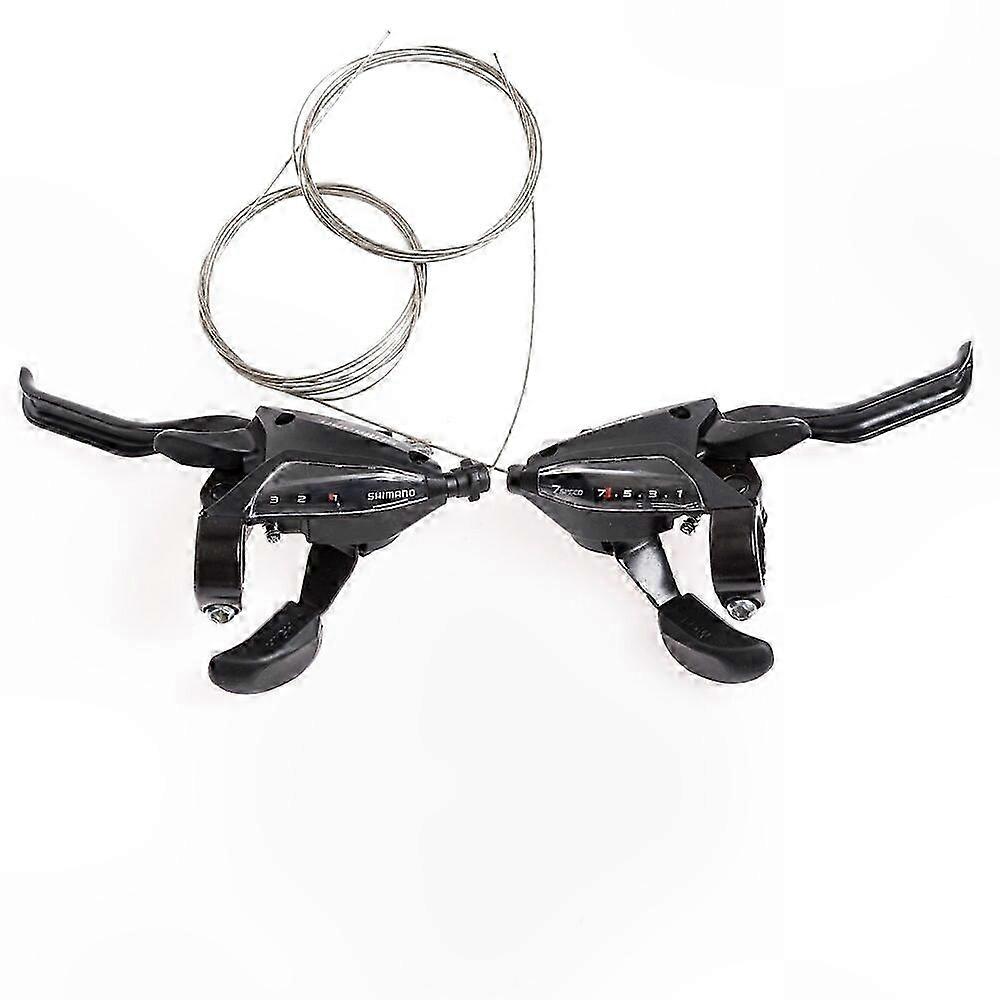 7-Speed Bicycle Brake and Shift Lever with Optical Gear Display for 3x7 Speed Derailleur System