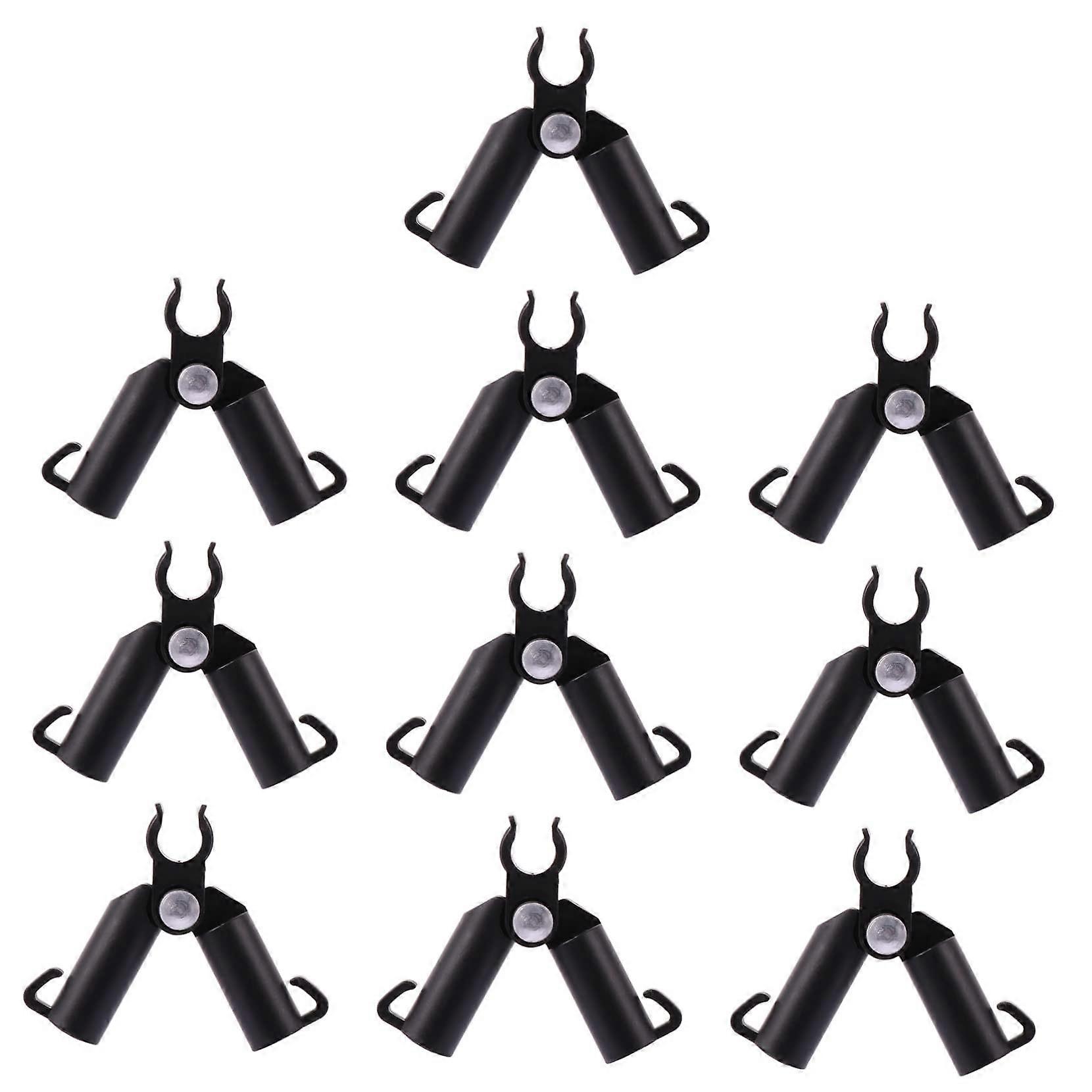 Adjustable Plant Connector Clips For 11mm Tubes, 10Pcs, Trellis And Frames Compatible, 070 Degree Angle, Plastic