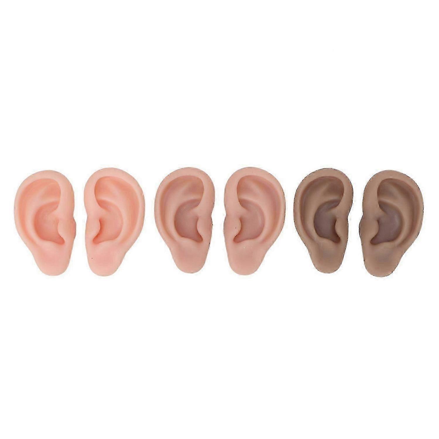 Realistic Silicone Right Ear Model - Simulated Fake Ear for Display and Training