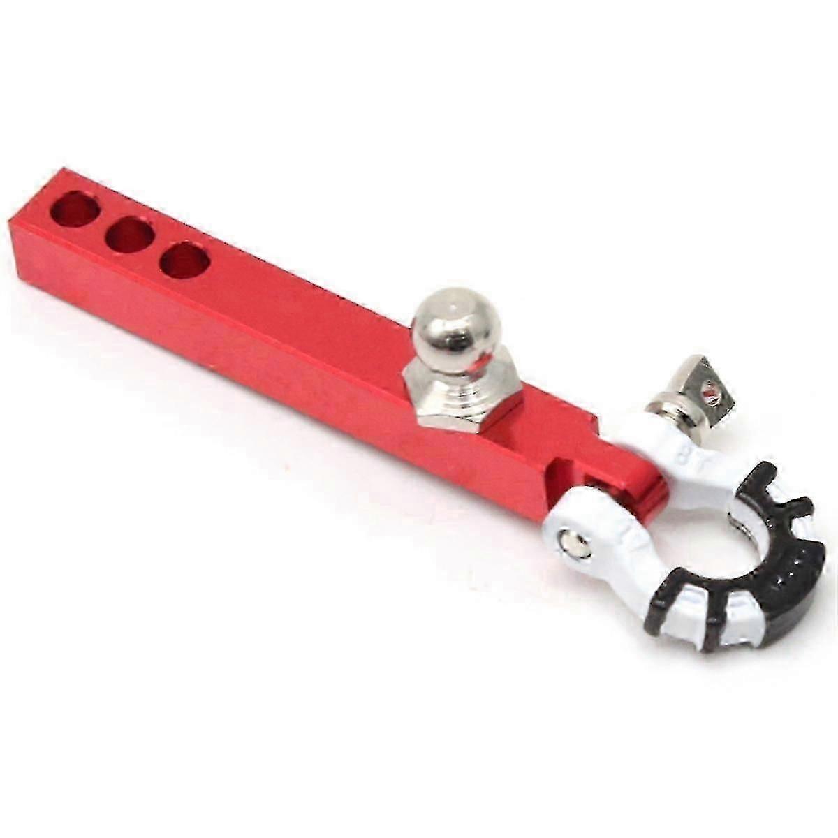 Metal Trailer Tow Hook for 1/10 RC Crawler TRX4 -6 Axial SCX10 90046 Redcat Upgrade Parts,Red+White