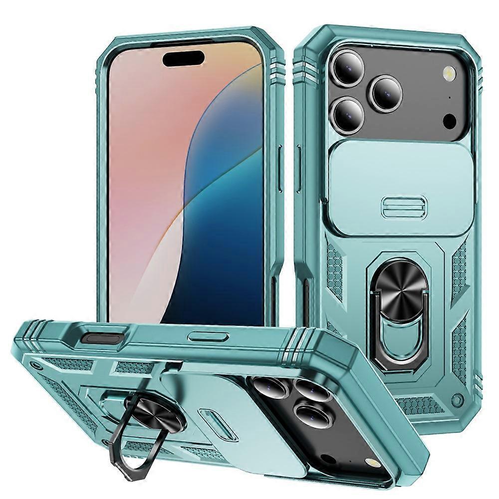 Compatible For iPhone 17 Pro Case TPU + PC Slide Camshield Kickstand Phone Cover