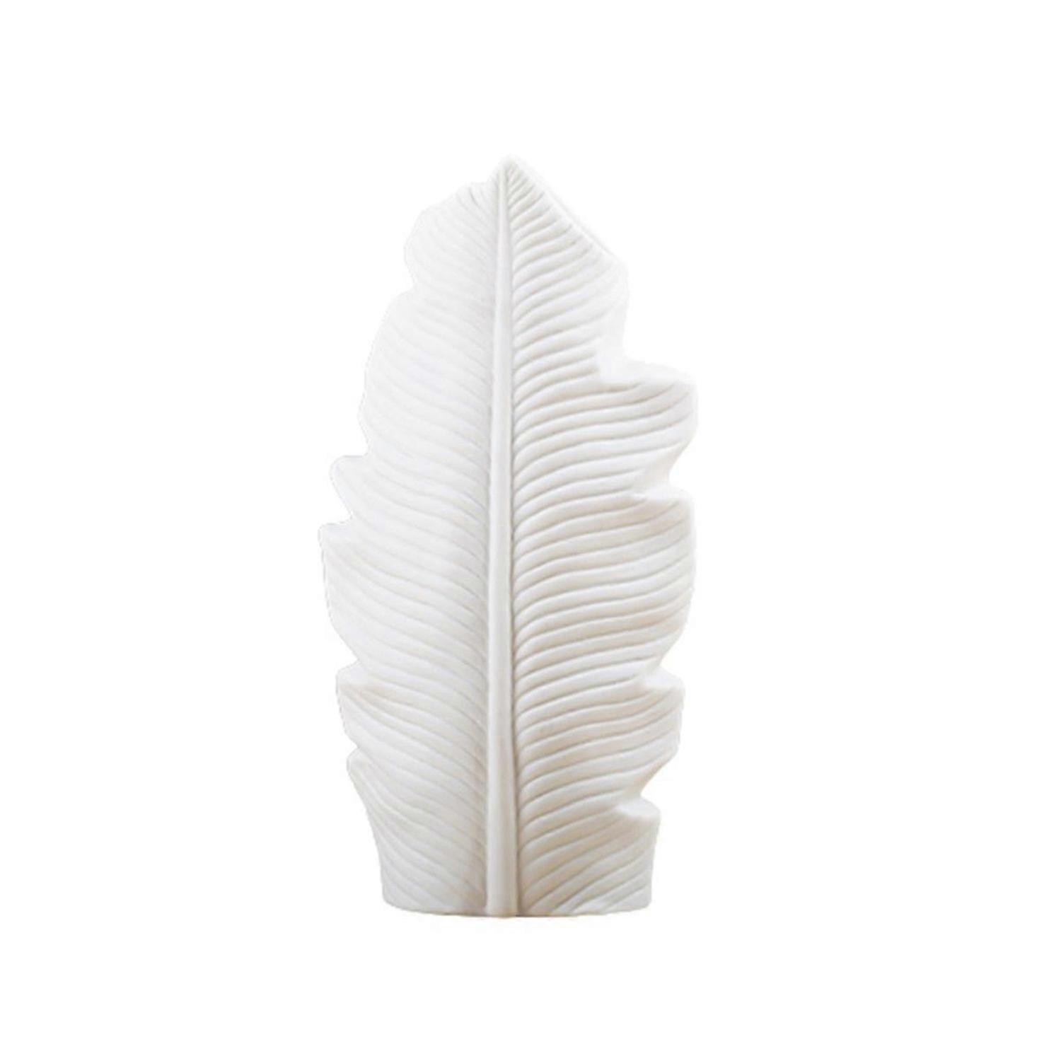 Ceramic Vase Leaf Shape Flower Pot Balcony Office Ornament