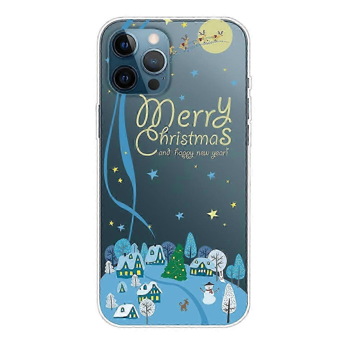 For iPhone 16 Pro Max Case Christmas Pattern Printing Soft TPU Phone Cover