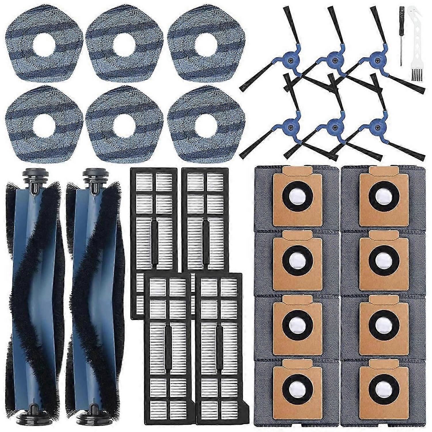 For X10 Pro Omni:2 Main Brush,6 Mop Cloth,6 Side Brushes,