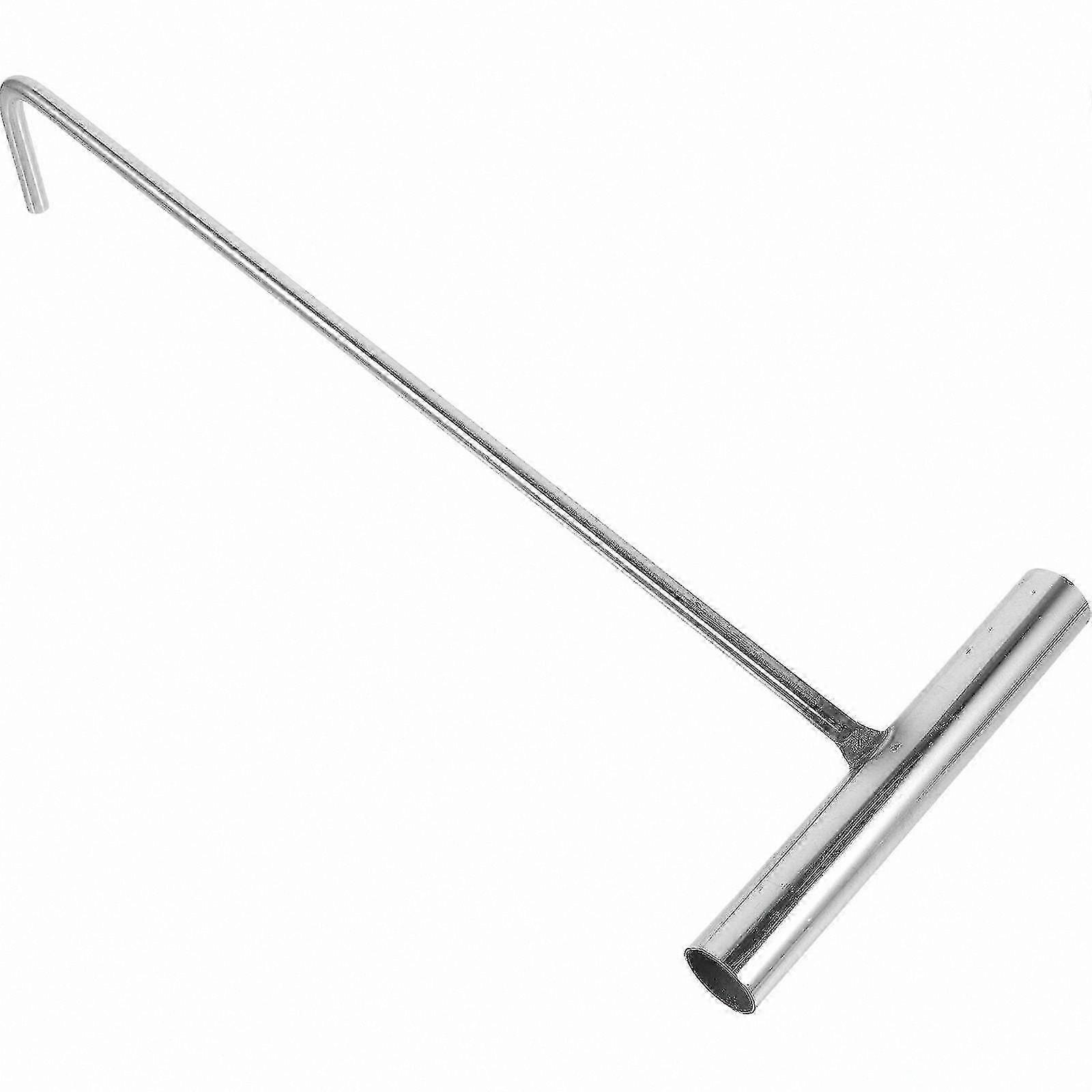 Manhole Cover Lifting Hook Tool with Spring Puller for Utility and Hand Tool Use