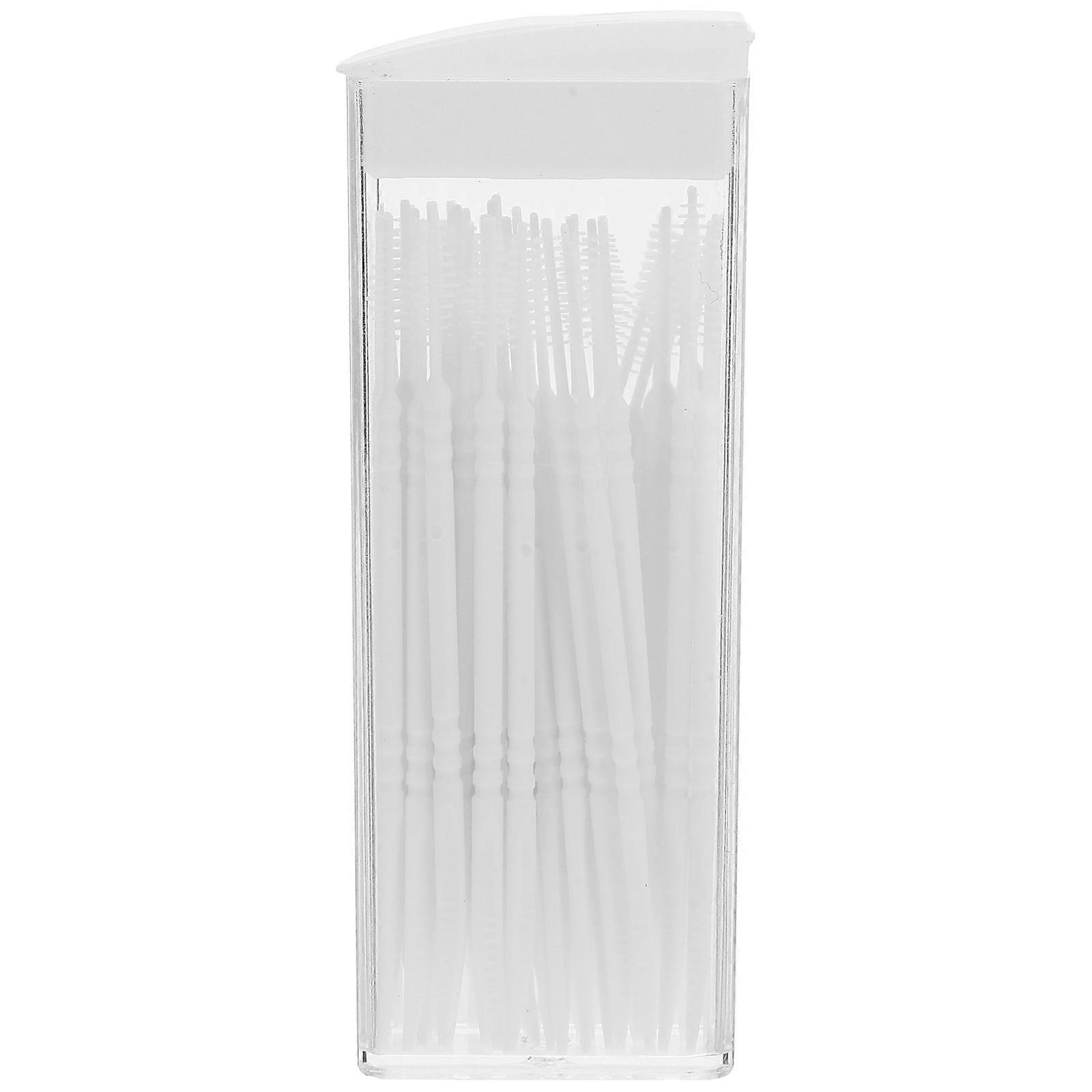Dental Toothpicks Plastic Portable for Cleaning 50Pcs with Non Slip Handle