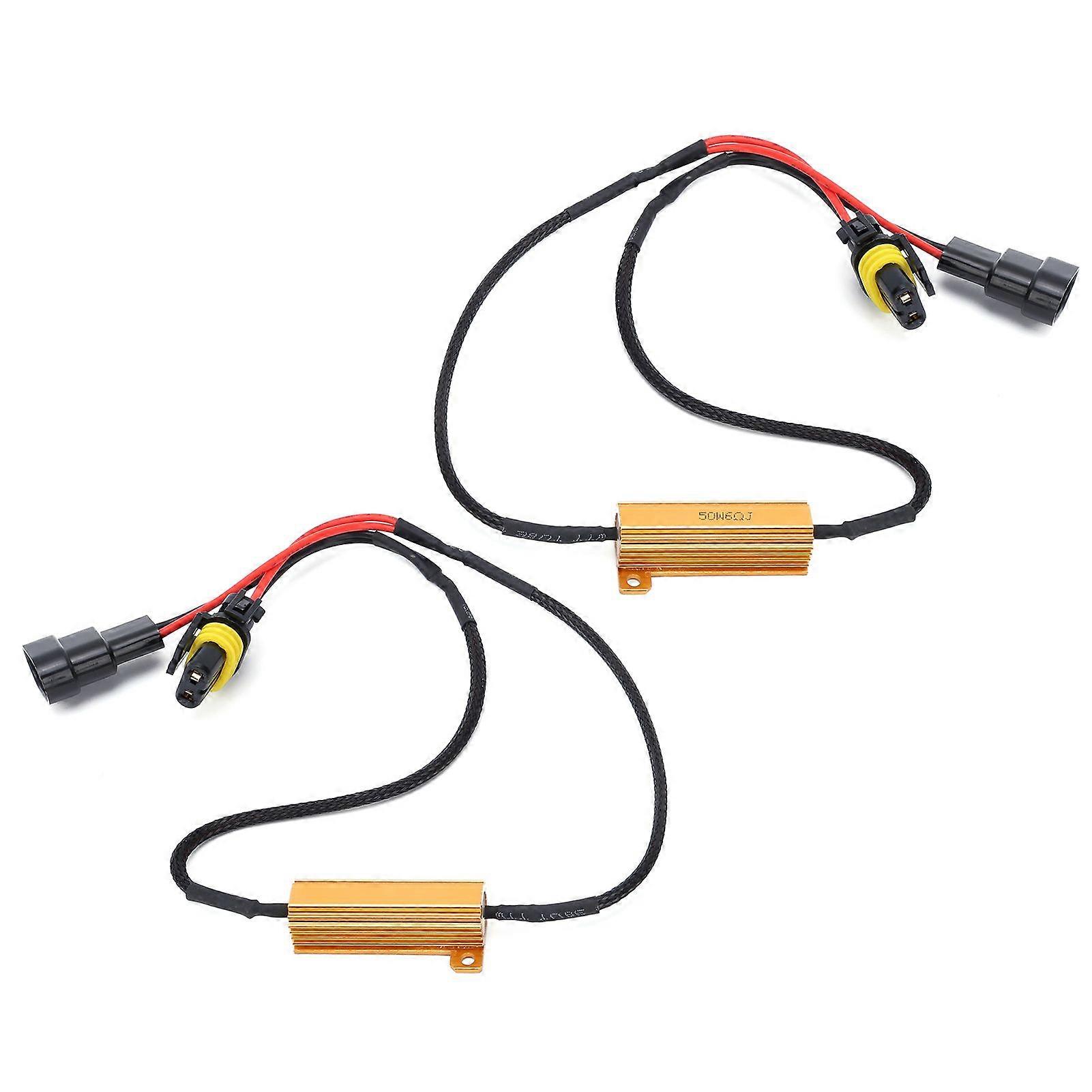 2pcs 9005 LED Load Resistor Decoder 50W 6 for Headlight Fog Daytime Running Light