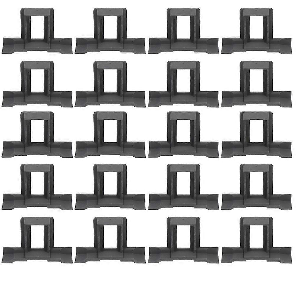 Solar Panel Water Clamp Panel Water Drain Clips Photovoltaic Panels Maintenance Abs Black Self-Fastening 20Pcs