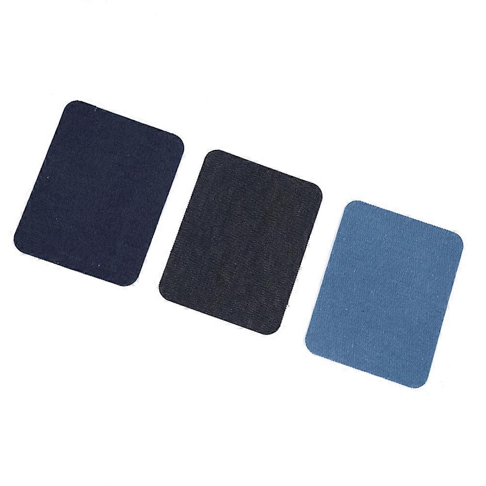 Fabric Patches for Clothing Rectangular Diy Mending Assorted Color Decorate 3Pcs