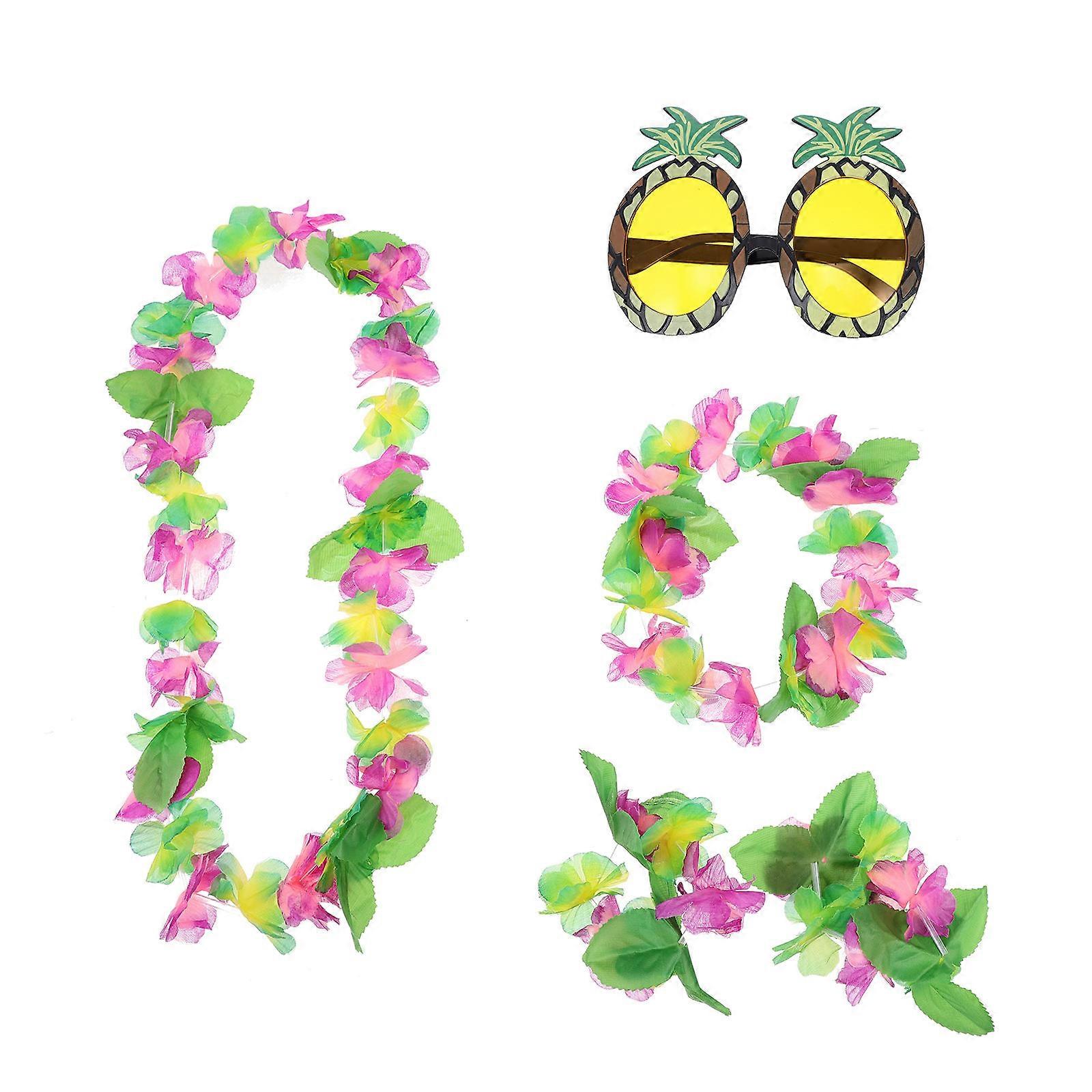 Luau Party Garland Glasses Set for Summer Decor 1Set Pineapple Style Eyewear