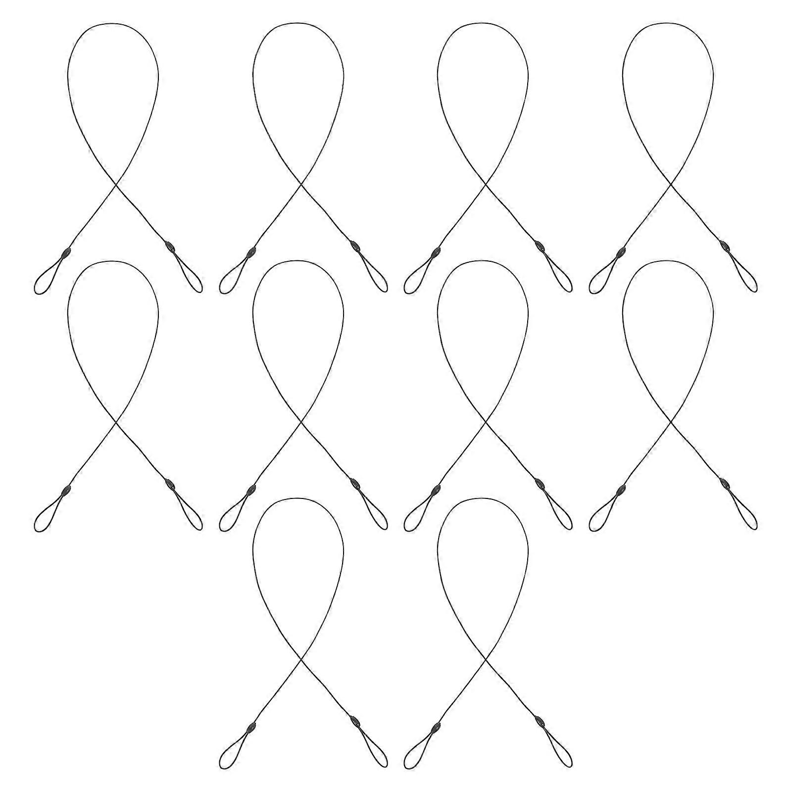 Black Elastic Lanyard for Id Badge and Pen Tether 20Pcs Multifunctional
