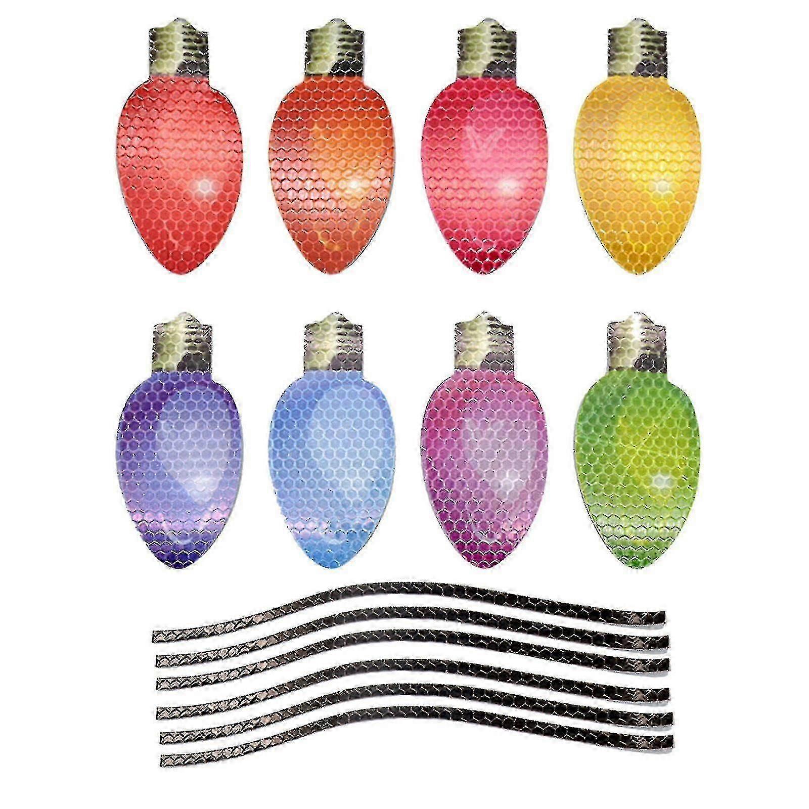 Reflective Christmas Lights Magnets Set for Holiday Decorations