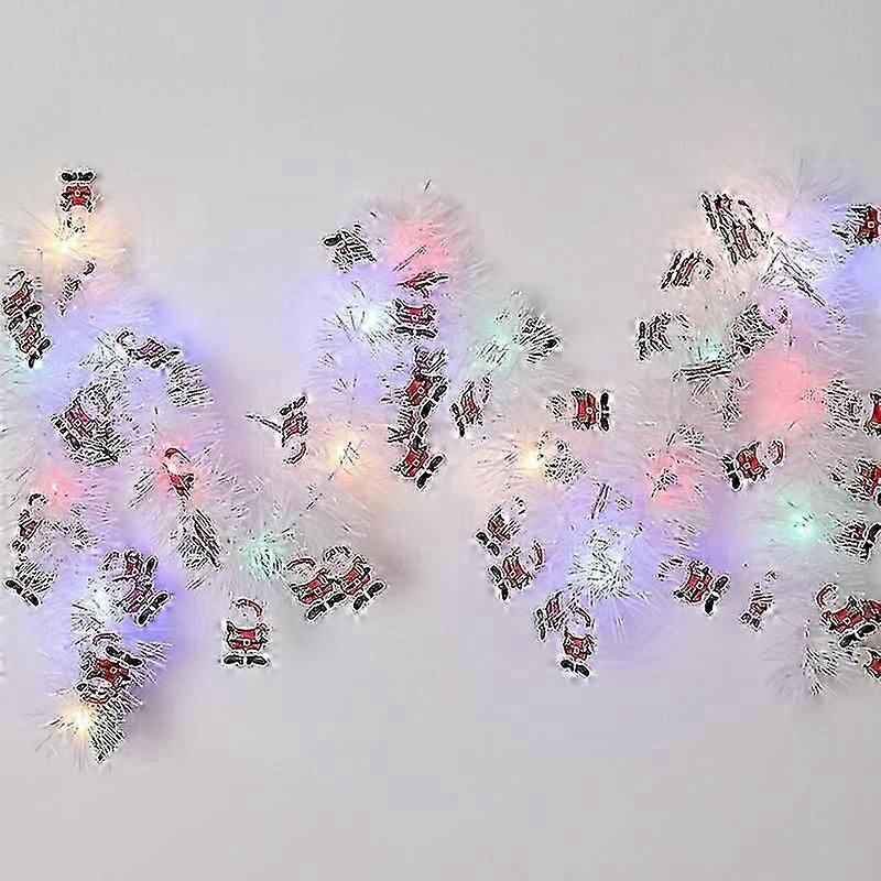 5M 50LED Christmas Pine Needle Artificial Garland Hanging DIY Christmas Tree