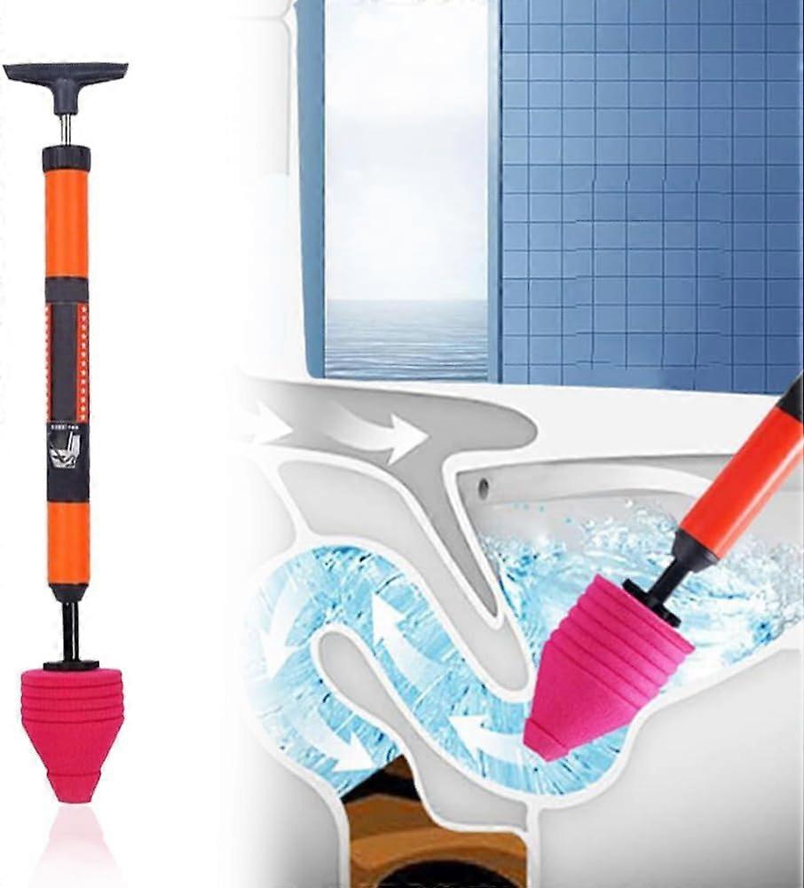Pressure Toilet Unblock One Shot Plunger Kit, Upgraded Pressure Air Drain Clog Remover For Toilet Sink Bathtub