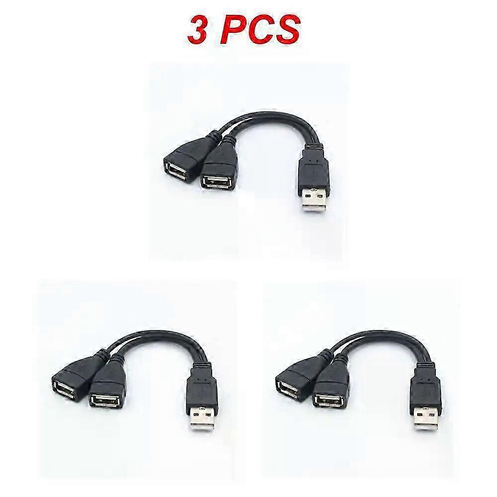 2.0 A 1 male to 2 Dual USB Female Data Hub Power Adapter Y Splitter USB Charging Power Cable Cord Extension Cable