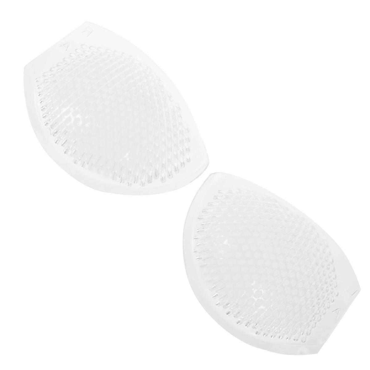 Coussinets en silicone pour les seins 1 paire d’inserts réutilisables en forme de bonnet pour hauts décolletés T-shirt Maillots de bain Soutiens-gorge transparents Maillots de bain Usure quotidienne Blanc
