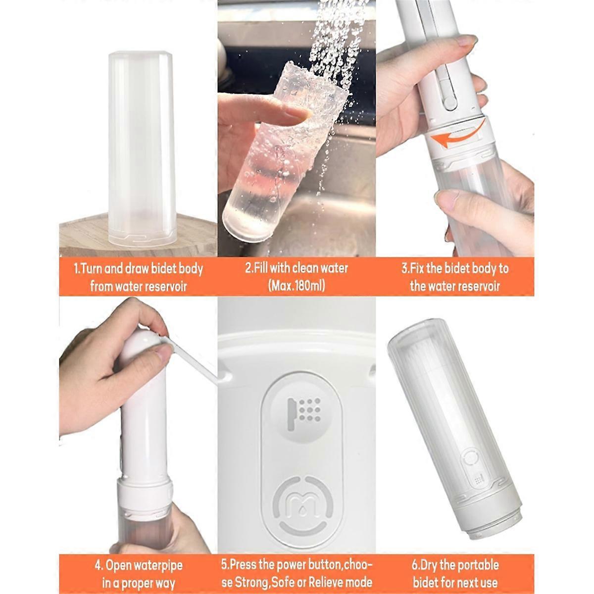 Portable Bidet - High Pressure Electric Sprayers Toilet with 3 Spraying Modes -Travel Bidet with USB-C Rechargeable