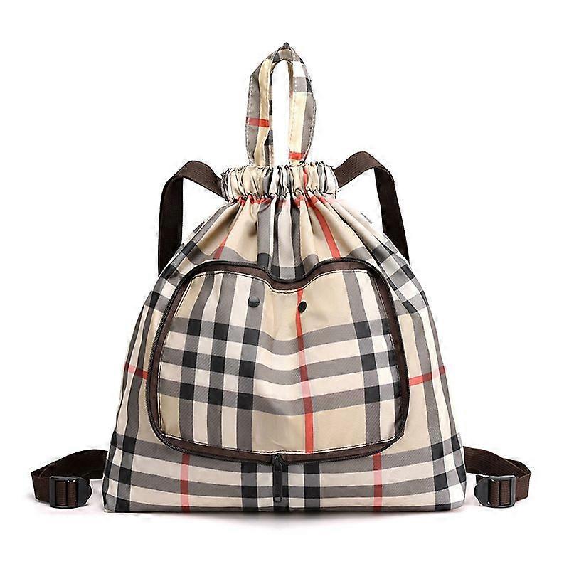 Travel Out Pocket Drawstring Backpack Oxford Cloth